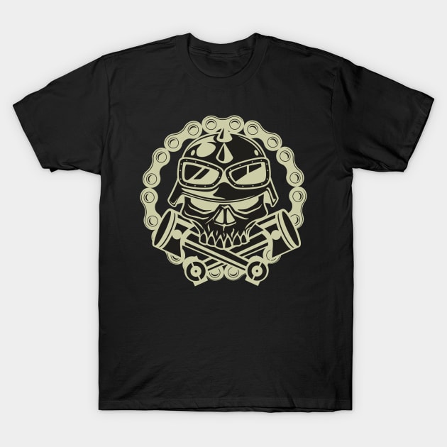 ride or die skull design T-Shirt by American VIP